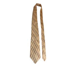 Arrow 100% Silk Gold Necktie Vintage Wave Pattern Luxury Dress Tie Work Dad Gift